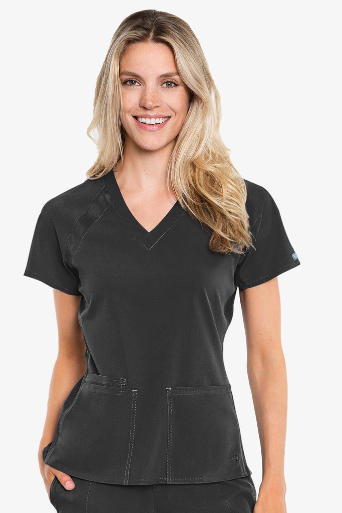 Grey's Anatomy Active Women's 4 Pocket V-Neck Side Panel Scrub Top