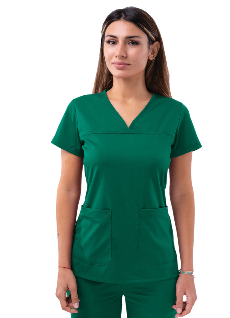 Adar Addition Scrub Set For Women - V-Neck Scrub Top & Skinny Cargo - Foto 6